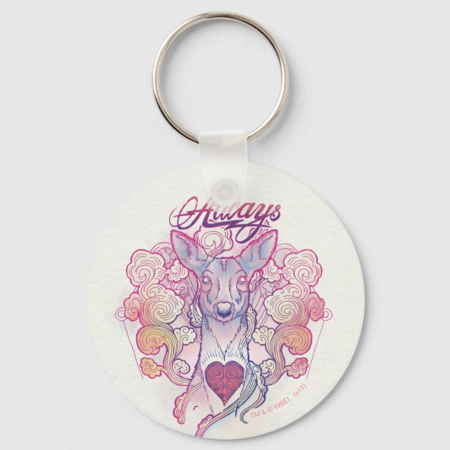 Harry Potter Spell | "Always" Doe Patronus Keychain (Front)