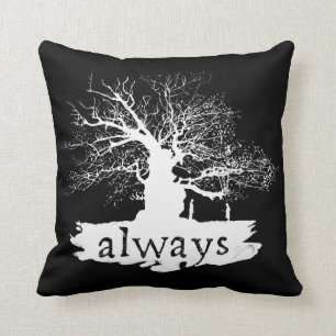 Harry Potter Spell   Always Quote Silhouette Throw Pillow