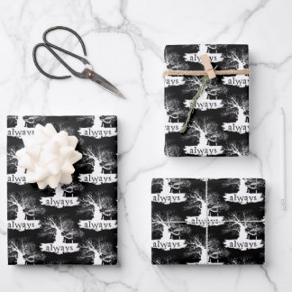 Harry Potter Spell | Always Quote Silhouette Wrapping Paper Sheet
