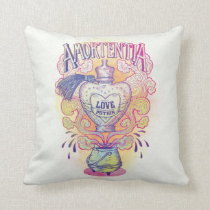 Harry Potter Spell   Amortentia Love Potion Bottle Throw Pillow