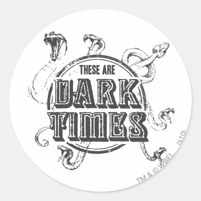 Harry Potter Spell | Dark Times Classic Round Sticker (Front)