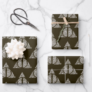 Harry Potter Spell   DEATHLY HALLOWS Graphic 2 Wrapping Paper Sheet