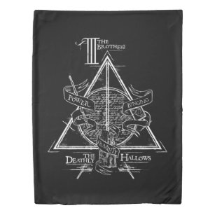 Harry Potter Spell   DEATHLY HALLOWS Graphic Duvet Cover