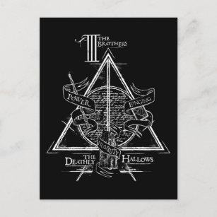 Harry Potter Spell   DEATHLY HALLOWS Graphic Postcard