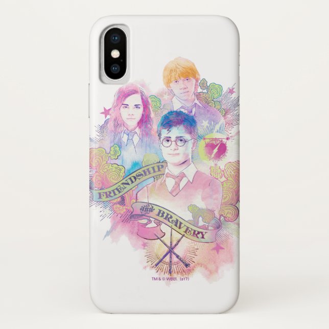 Harry Potter Spell | Harry, Hermione, & Ron Waterc Case-Mate iPhone Case (Back)