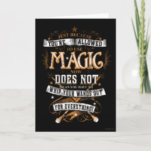 Harry Potter Spell   Just Because You're Allowed Card