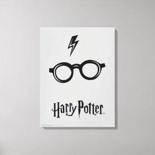 Harry Potter Spell Lightning Scar and Glasses Canvas Print