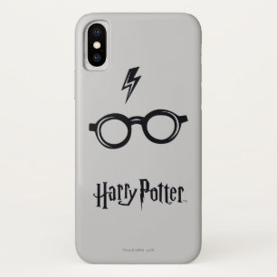 Harry Potter Spell   Lightning Scar and Glasses iPhone X Case