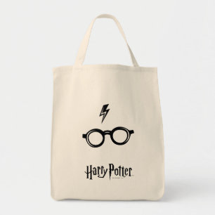 Harry Potter Spell Lightning Scar and Glasses Tote Bag