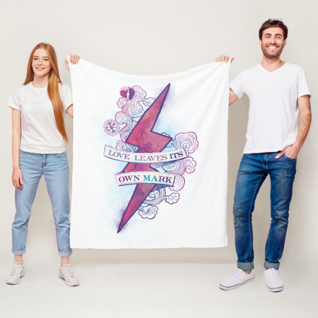 Harry Potter Spell | Love Leaves Its Own Mark Fleece Blanket (In Situ)