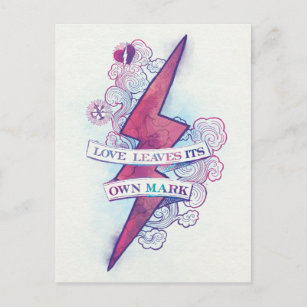 Harry Potter Spell   Love Leaves Its Own Mark Postcard