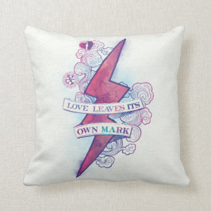 Harry Potter Spell   Love Leaves Its Own Mark Throw Pillow