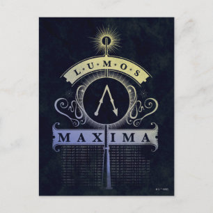 Harry Potter Spell   Lumos Maxima Graphic Postcard