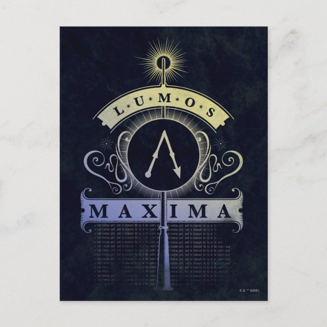 Harry Potter Spell | Lumos Maxima Graphic Postcard (Front)