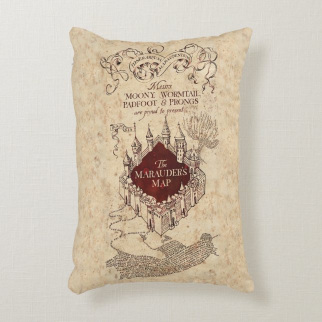 Harry Potter Spell | Marauder's Map Accent Pillow (Front(Vertical))