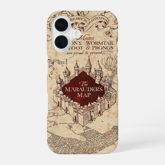 Harry Potter Spell | Marauder's Map iPhone 16 Case (Back)