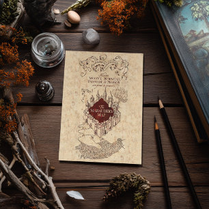 Harry Potter Spell   Marauder's Map Postcard