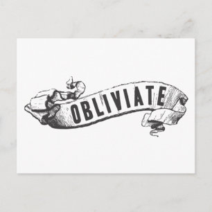 Harry Potter Spell   Obliviate Postcard