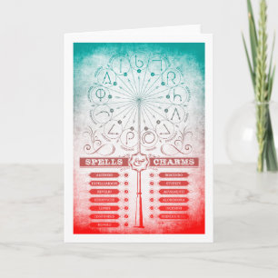 Harry Potter Spell Spells & Charms Instruction C Card