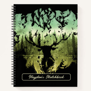 Harry Potter Spell   Stag Patronus Drawing Notebook