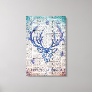 Harry Potter Spell   Stag Patronus Sketch Canvas Print