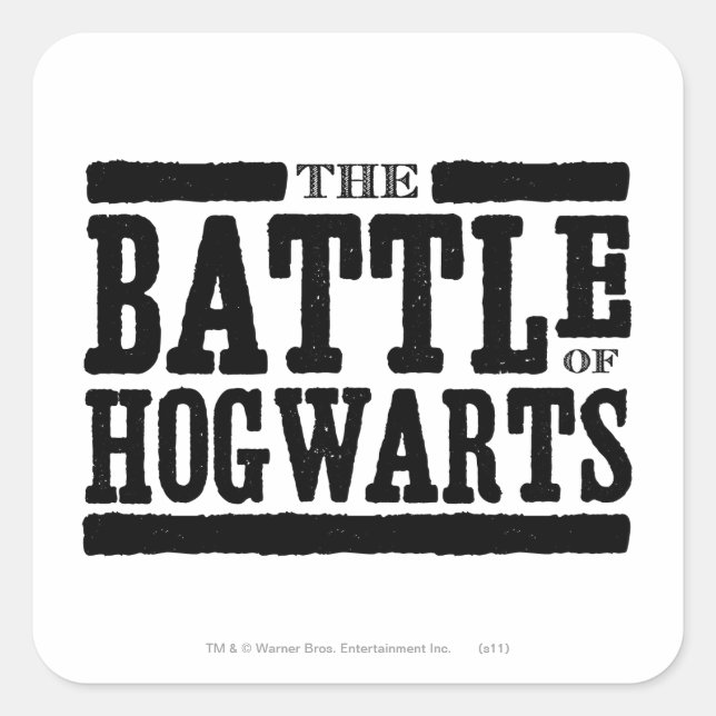 Harry Potter Spell | The Battle of Hogwarts Square Sticker (Front)
