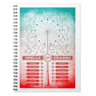 Harry Potter Spell   Wand Instruction Chart Notebook