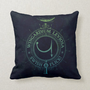 Harry Potter Spell   Wingardium Leviosa Graphic Throw Pillow