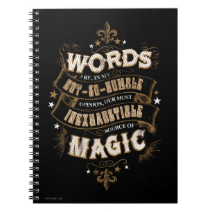 Harry Potter Spell   Words Are Our Most Inexhausti Notebook