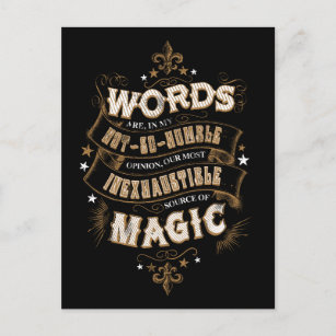 Harry Potter Spell   Words Are Our Most Inexhausti Postcard