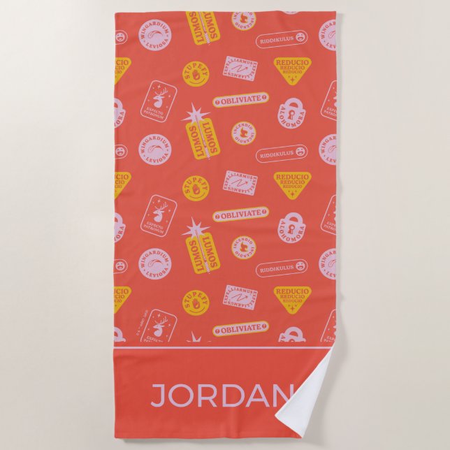 HARRY POTTER™ | Spells Pattern Beach Towel (Front)