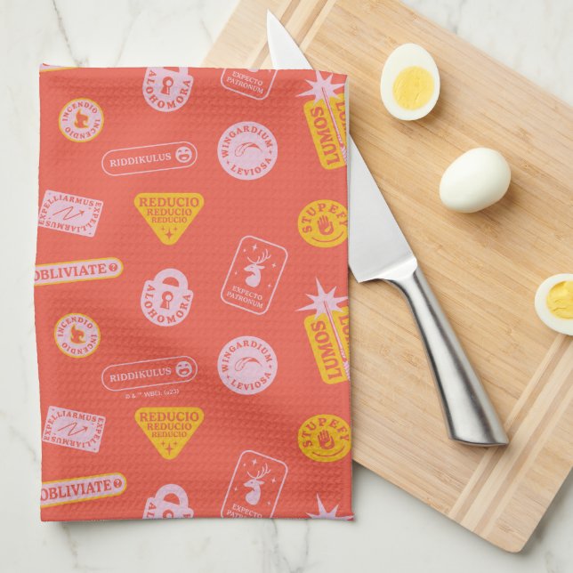 HARRY POTTER™ | Spells Pattern Kitchen Towel (Quarter Fold)
