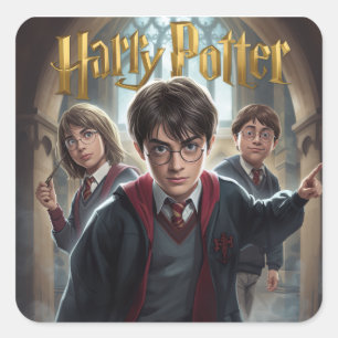 harry potter square sticker
