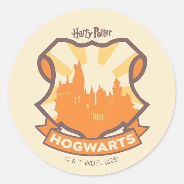 HARRY POTTER™ | Summer Magic HOGWARTS™ Crest Classic Round Sticker (Front)