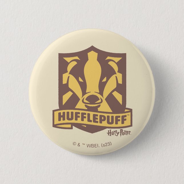 HARRY POTTER™ | Summer Magic HUFFLEPUFF™ Crest 2 Inch Round Button (Front)