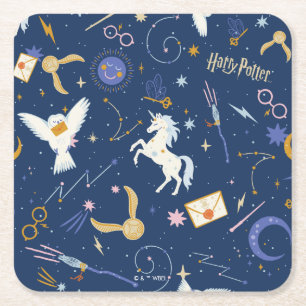HARRY POTTER™ Summer Solstice Icon Pattern Square Paper Coaster