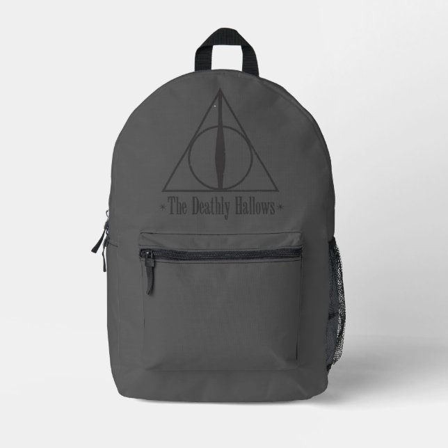 Harry Potter | The Deathly Hallows Emblem Printed Backpack (Front)