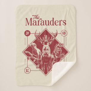 HARRY POTTER™ The Marauders Animagus Graphic Sherpa Blanket