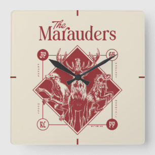HARRY POTTER™ The Marauders Animagus Graphic Square Wall Clock