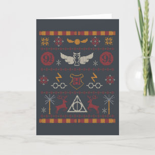 HARRY POTTER™ Themed Cross-Stitch Pattern Holiday Card