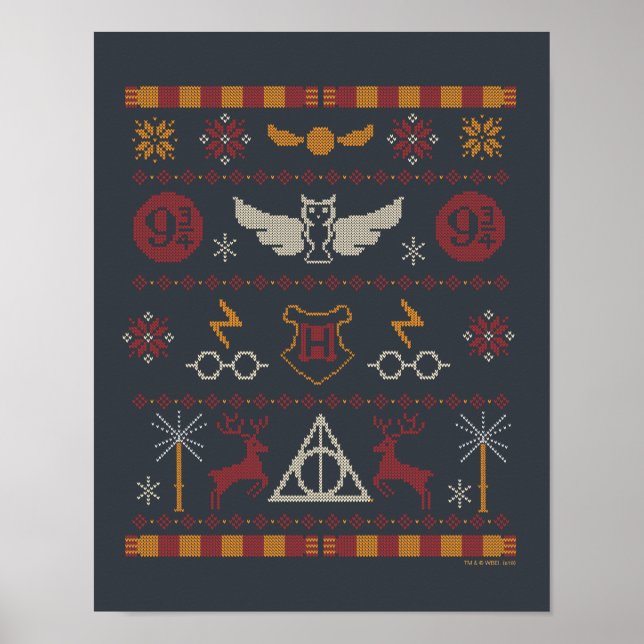 HARRY POTTER™ Themed Cross-Stitch Pattern Poster (Front)