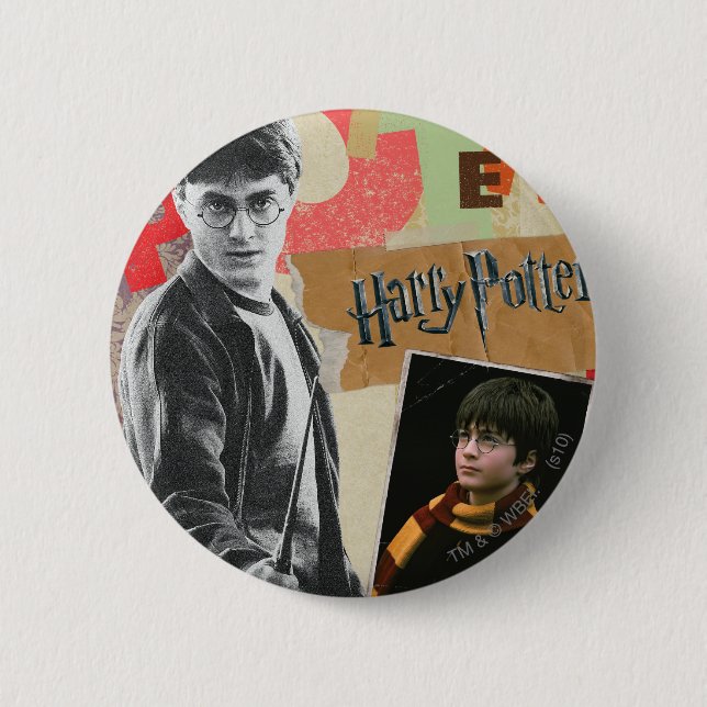 Harry Potter Then and Now 2 Inch Round Button (Front)