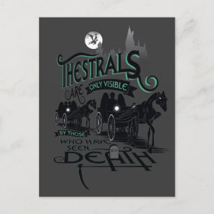 Harry Potter Thestrals Typography Graphic Postcard