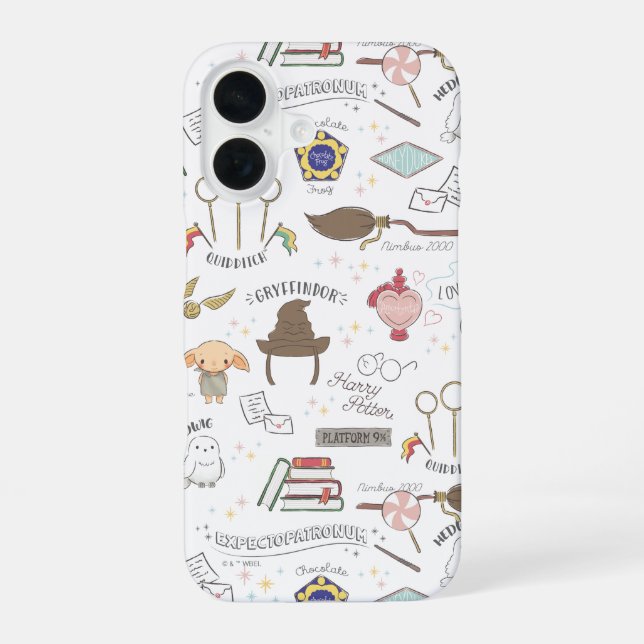 HARRY POTTER™ Tiny Magic Pattern iPhone 16 Case (Back)