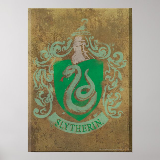 Harry Potter | Vintage Slytherin Poster (Front)