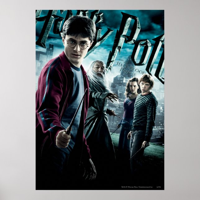 Harry Potter With Dumbledore Ron and Hermione 1 Poster (Front)