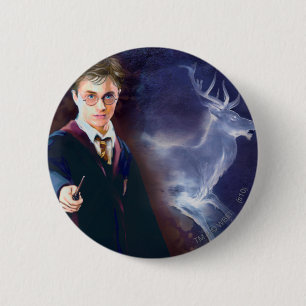 Harry Potter's Stag Patronus 2 Inch Round Button