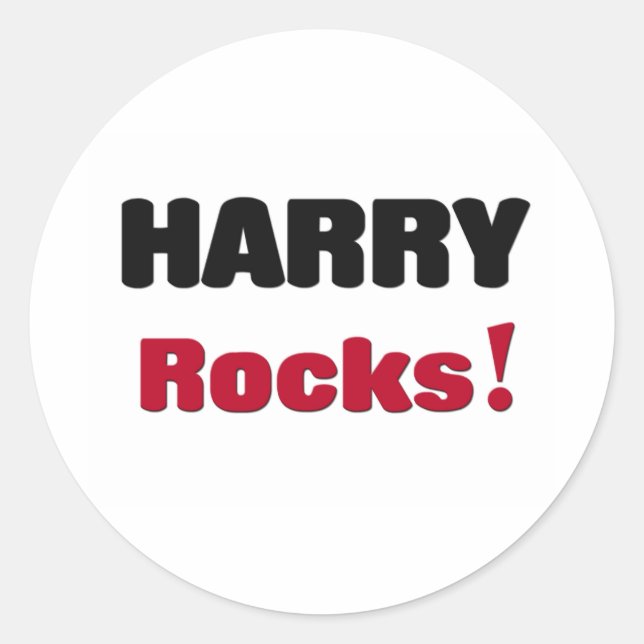 Harry Rocks Classic Round Sticker (Front)