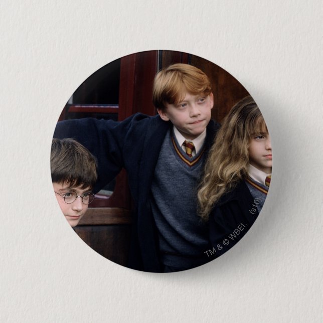 Harry, Ron, and Hermione 2 Inch Round Button (Front)