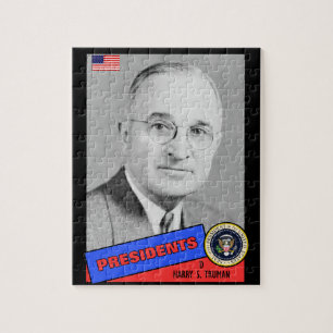 Harry S. Truman Baseball Card Jigsaw Puzzle